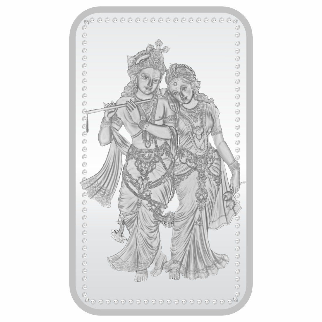 Sikkawala BIS Hallmarked Radha Krishna 999 Silver Coin 100 gm- SKNBRK-100