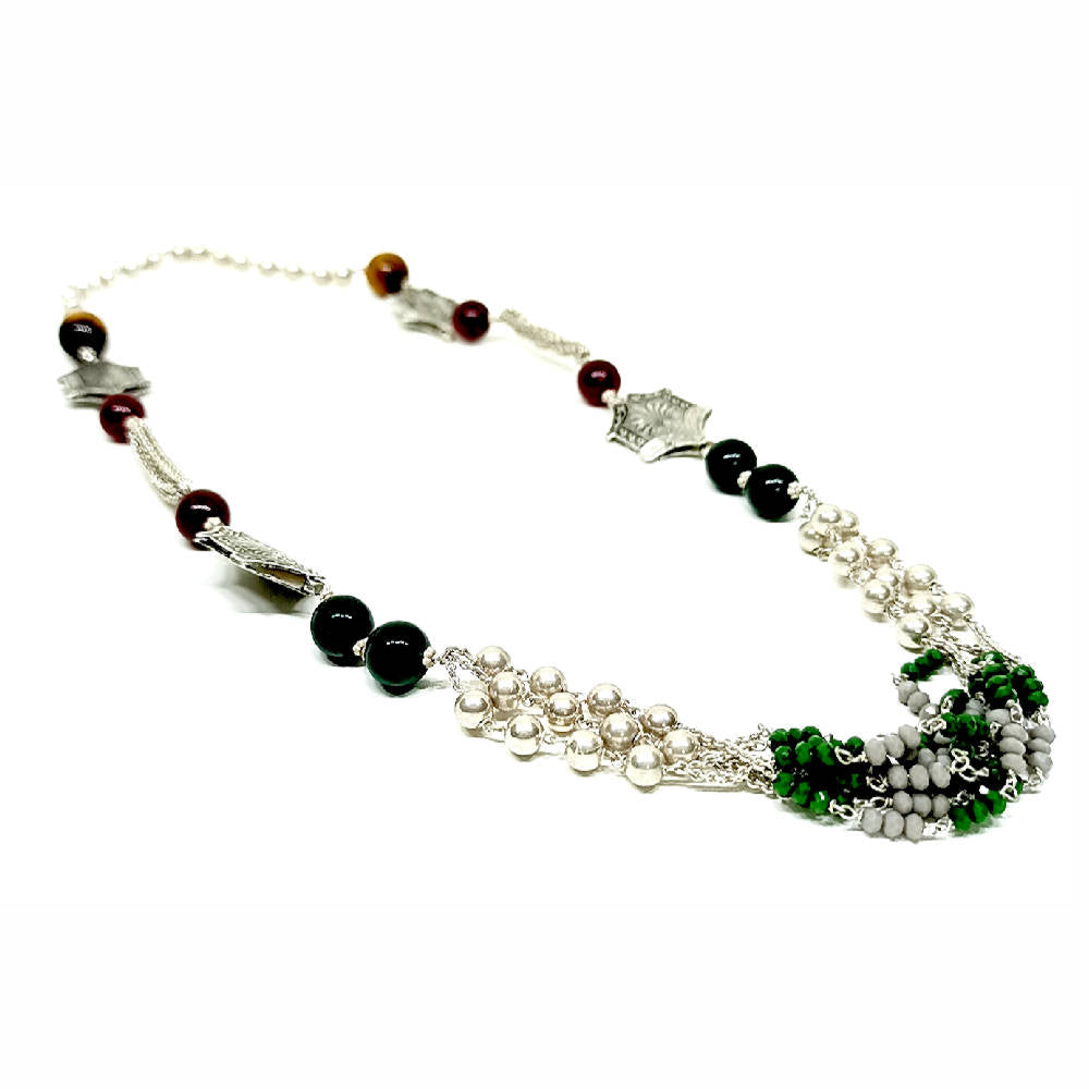 Oxidised Silver Handcrafted Necklace for Women 3000107
