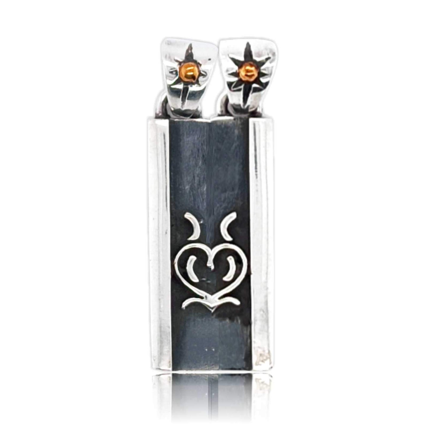 Sikkawala 925 Sterling Silver Oxidised Silver Bar Design Pendant For Women 3000243-1