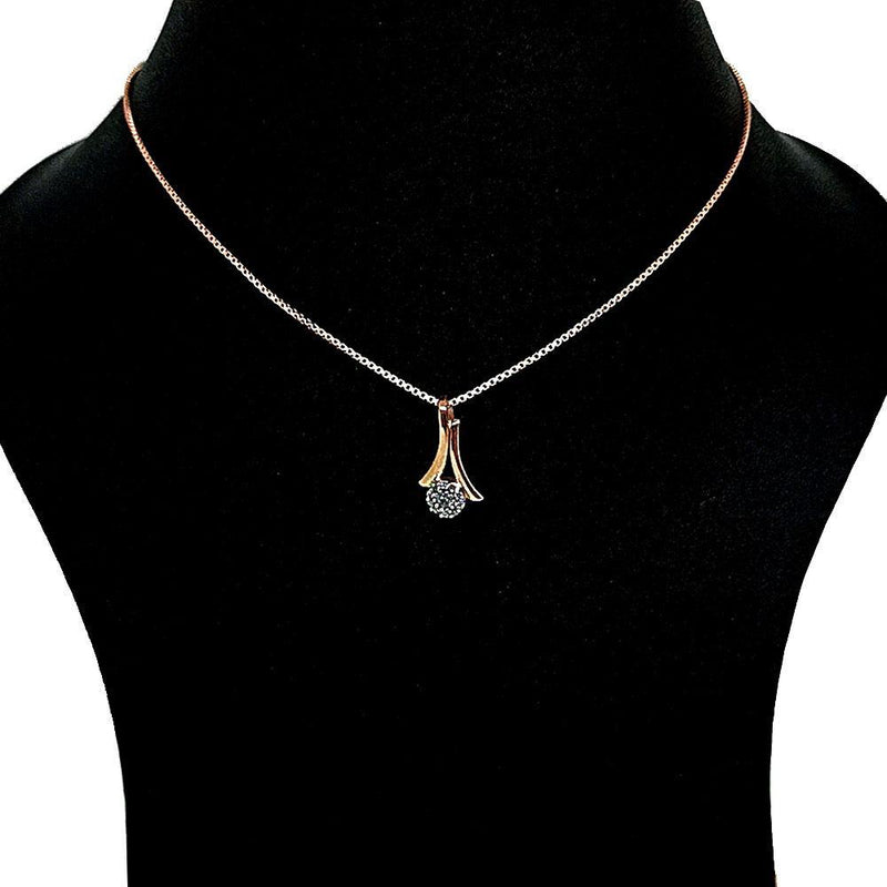 Sikkawala 925 Sterling Silver Rose Gold Plated Silver Alphabet Design Locket For Girls 3000401-1