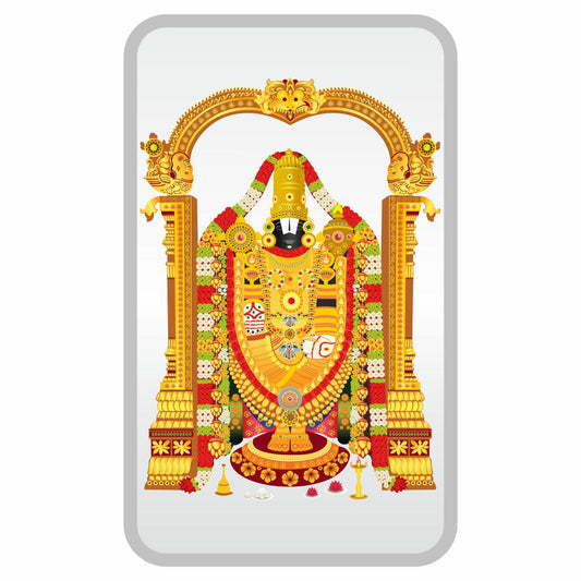 Sikkawala BIS Hallmarked Tirupati balaji Color 999 Silver Coin 20 gm - SK10BCTB-20