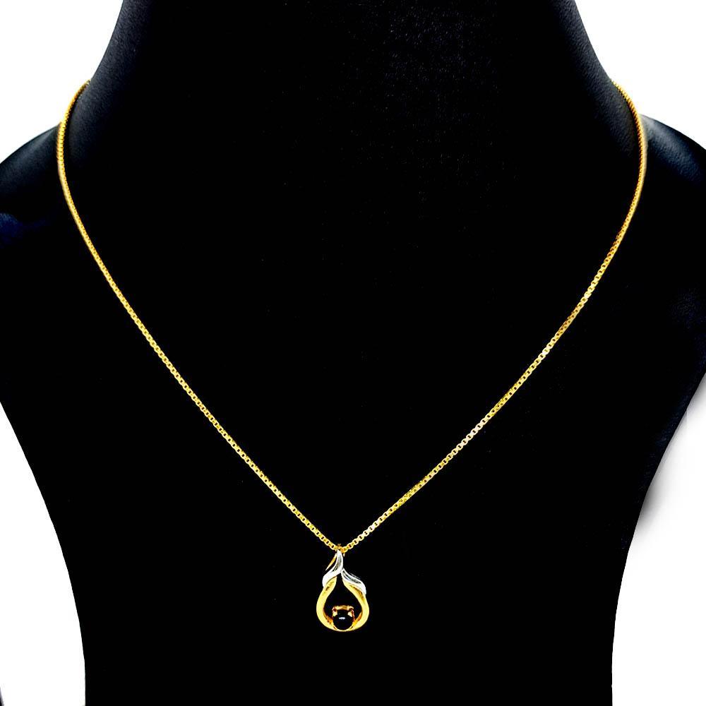 Gold Plated Silver Pear Design Locket For Girls 3000507