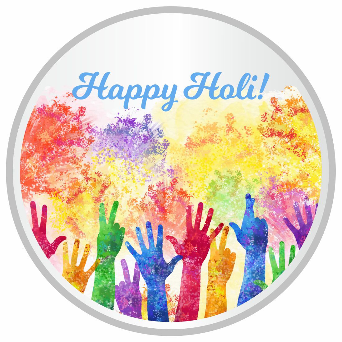 Sikkawala BIS Hallmarked Holi Color 999 Silver Coin 10 gm - SKRCHLCP-10