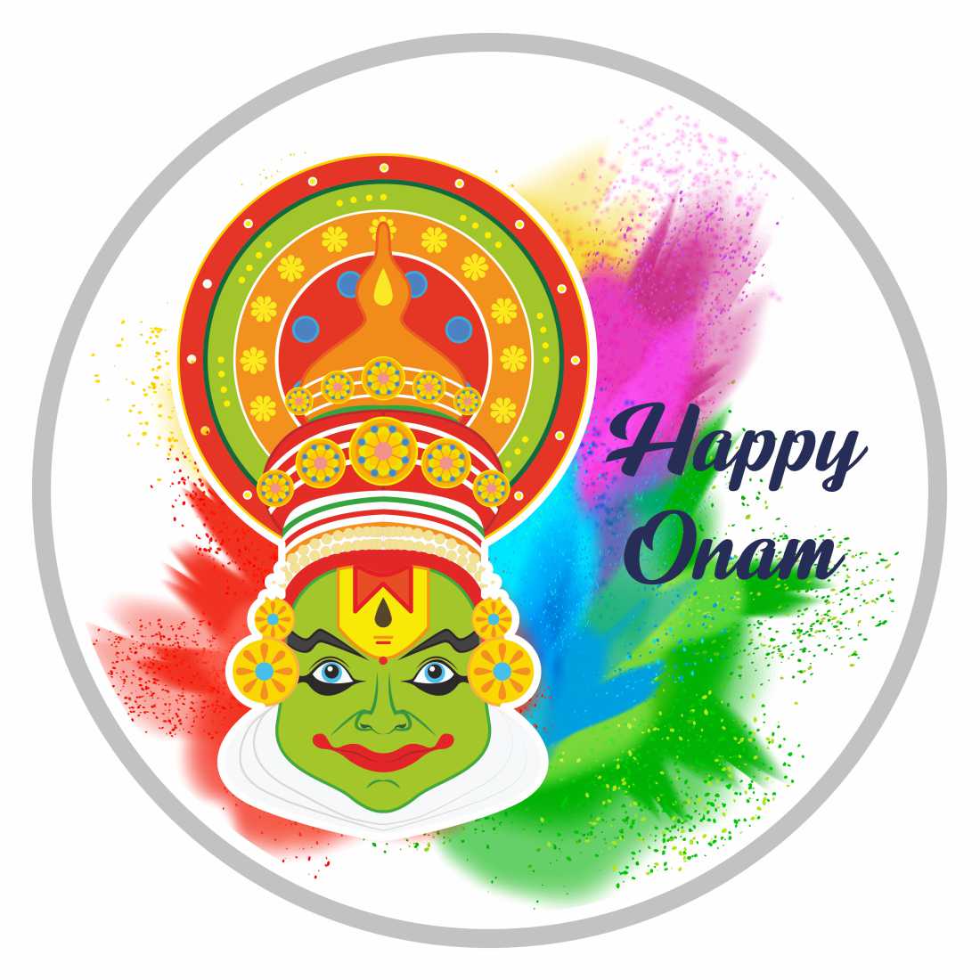 Sikkawala BIS Hallmarked Onam Color 999 Silver Coin 100 gm - SKOCRCP-100