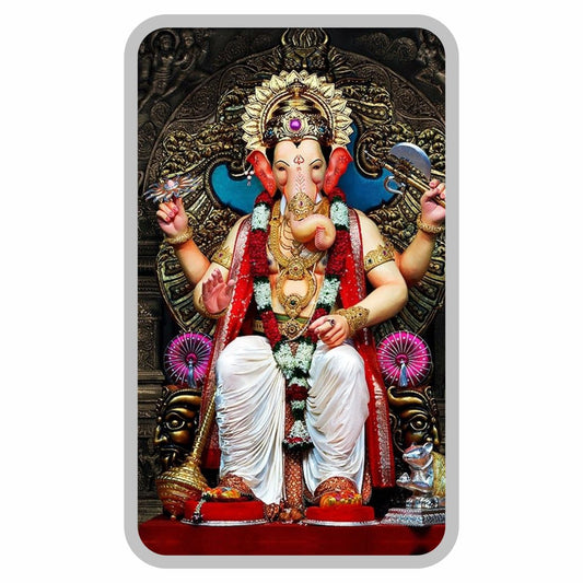 Sikkawala BIS Hallmarked Ganpati Lal Bagh ka Raja 999 Silver Coin 100 gm - SKBCLBR-100