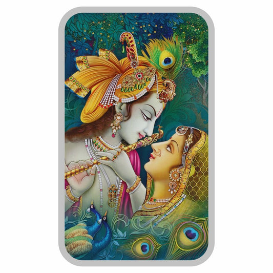 Sikkawala BIS Hallmarked Radha krishna 999 Silver Coin 100 gm - SKBCRK-100