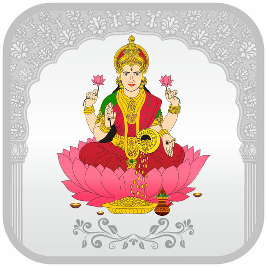 Sikkawala BIS Hallmarked Laxmi ji Color 999 Silver Coin 10 gm - SKSLXCC-10