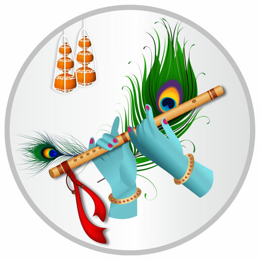 Sikkawala BIS Hallmarked Janmashatmi Color 999 Silver Coin 50 gm - SKJCRCP-50