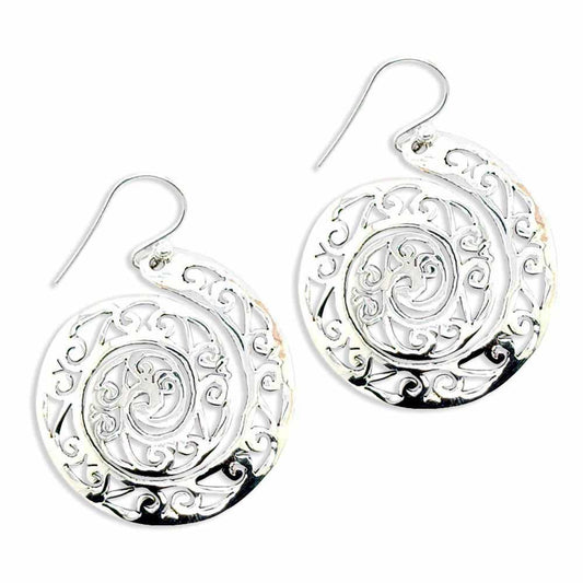 Sikkawala 925 Sterling Silver Oxidised Black Silver Spiral Dreamcatchers For Girls 3000664-1