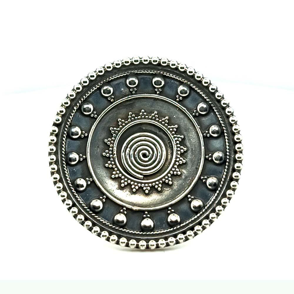 Oxidised Black Silver Handcrafted Ring For Women 3000728