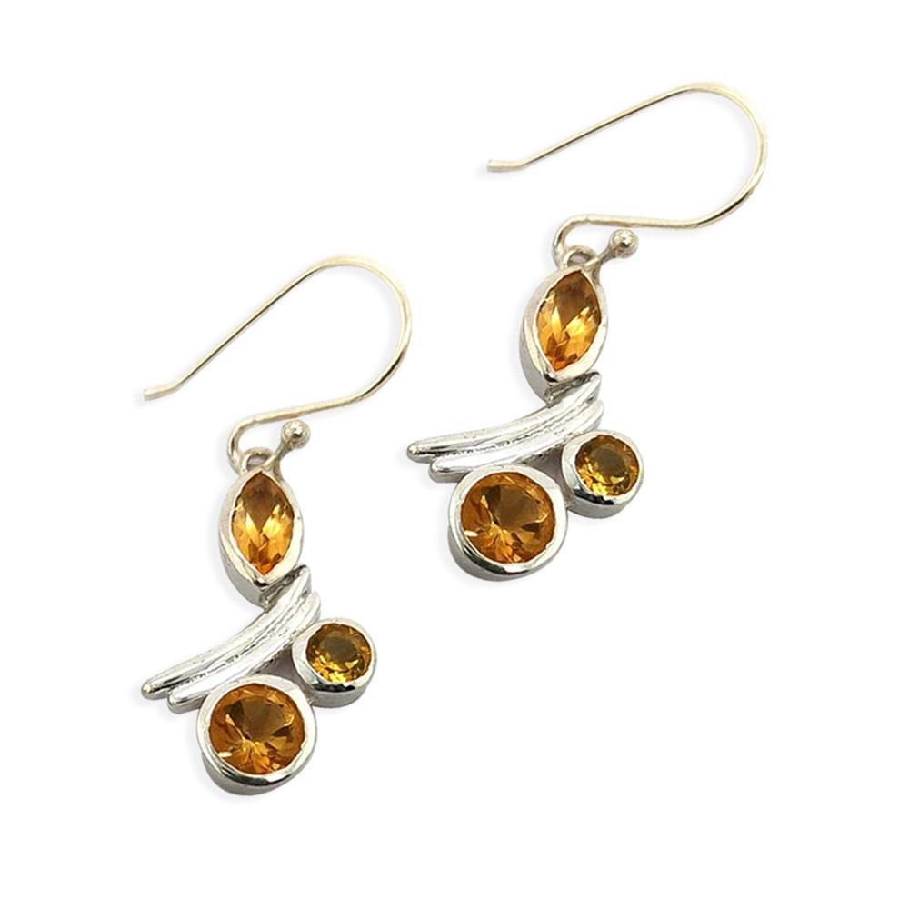Sikkawala 925 Sterling Silver White Silver Abstract Dangle Earring For Women 3000795-1