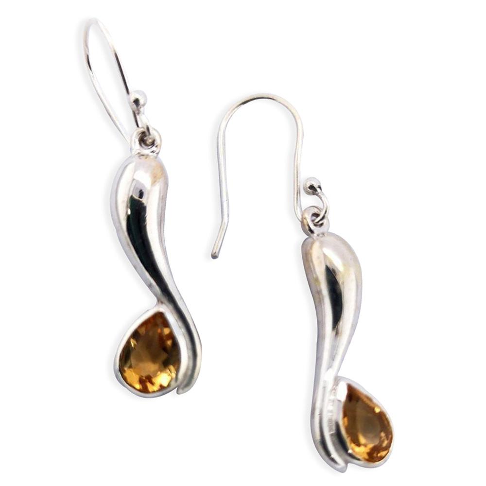 Sikkawala 925 Sterling Silver White Silver Abstract Dangle Earring For Women 3000796-1