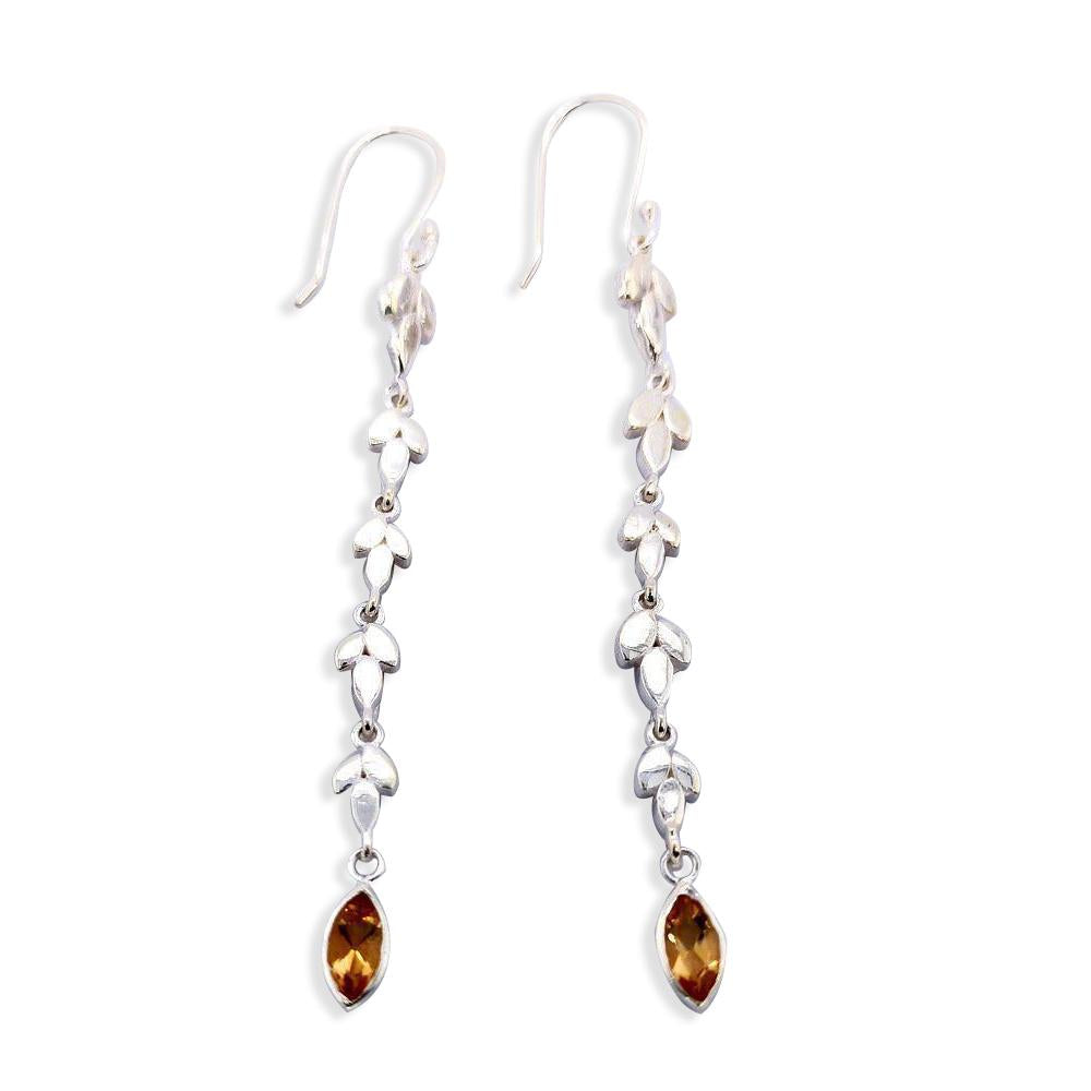 Sikkawala 925 Sterling Silver White Silver Abstract Dangle Earring For Women 3000798-1