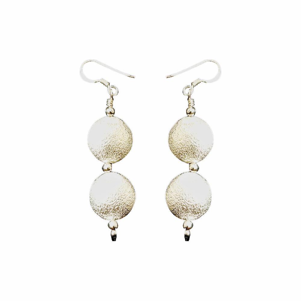 Sikkawala 925 Sterling Silver White Silver Ball Dangle Earring For Women 3000099-1