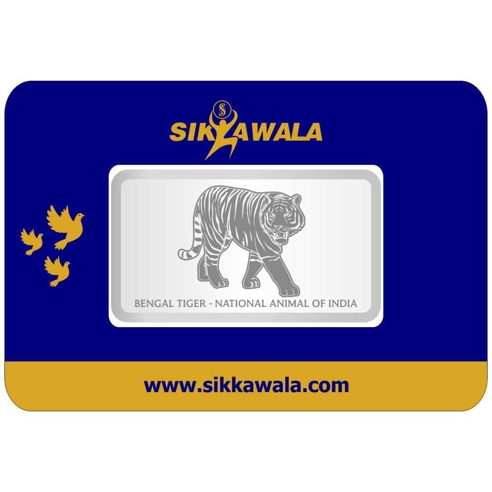 Sikkawala 999 Silver Tiger 25 Gm Coin-Sk25Tbcc-1
