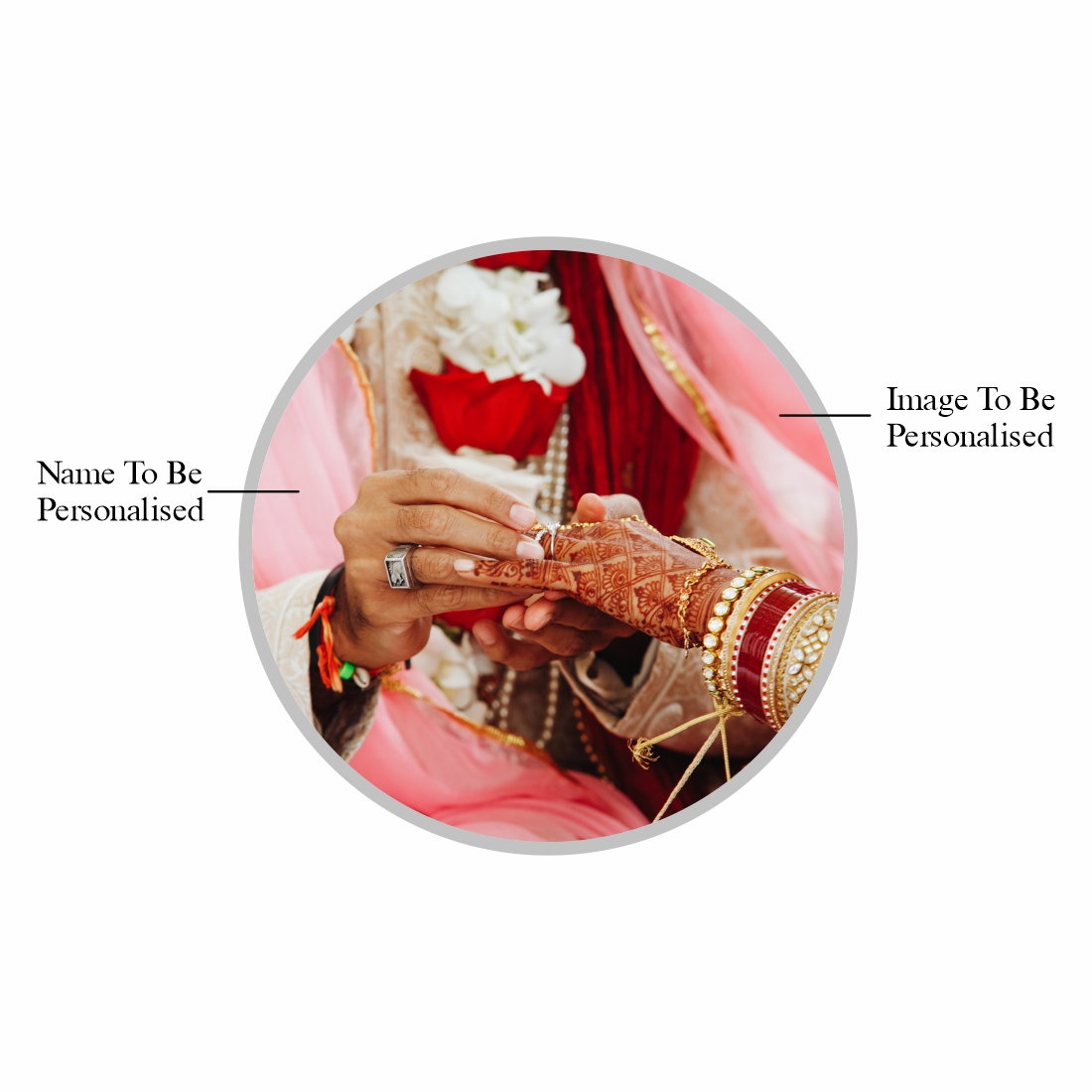 Sikkawala BIS Hallmarked Personalised Newly Married 999 Silver Coin 25 gm - SKNMCPCUS-25