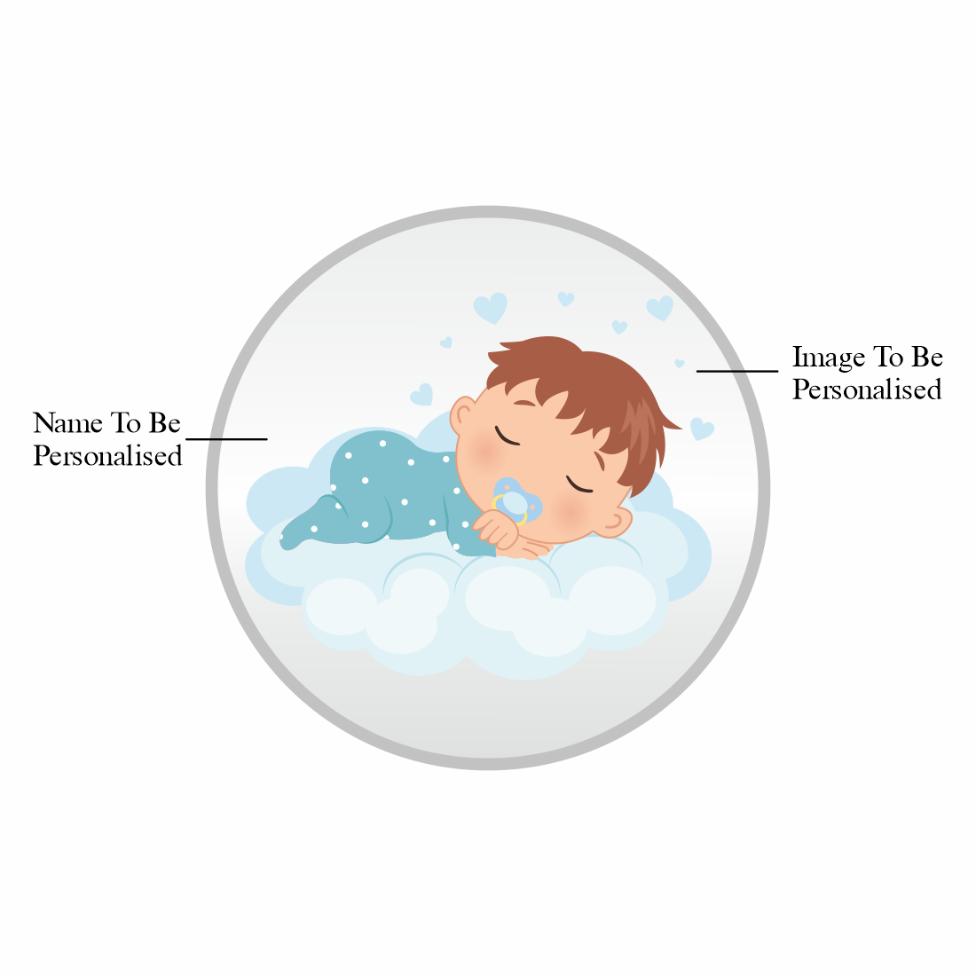 Sikkawala BIS Hallmarked Personalised Baby Boy 999 Silver Coin 25 gm - SKNBBCPCUS-25