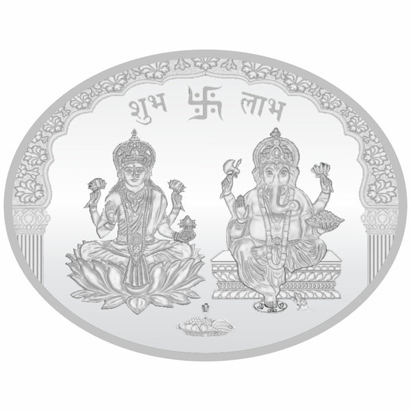 Sikkawala BIS Hallmarked Laxmi Ganesh 999 Silver Coin 20 gm- SKOLG-20