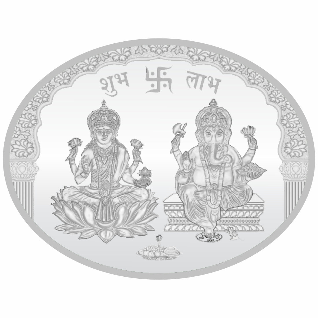 Sikkawala BIS Hallmarked Laxmi Ganesh 999 Silver Coin 50 gm- SKOLG-50