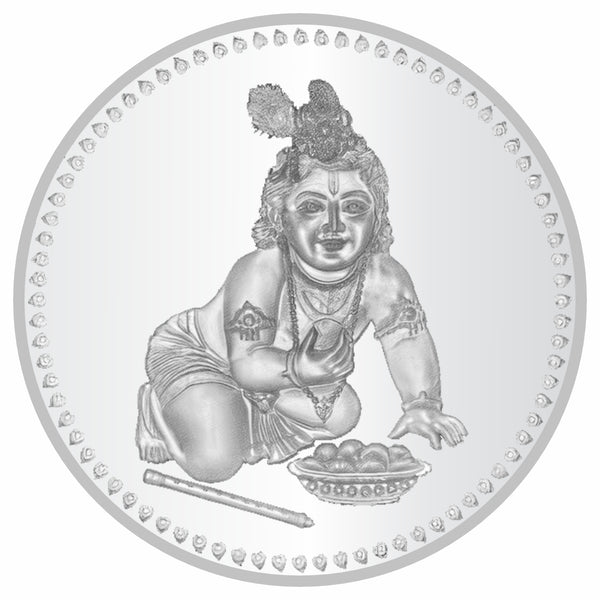 Sikkawala BIS Hallmarked Ladoo Gopal  999 Silver Coin 20 gm- SKRLD-20