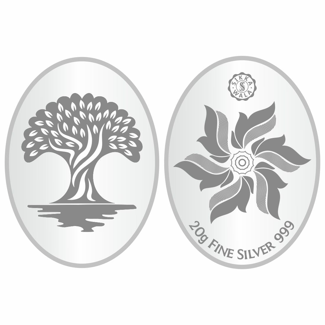 Sikkawala BIS Hallmarked Prosperity 999 Silver Coin 20 gm - SKOPTCC-20