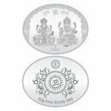 Sikkawala BIS Hallmarked Laxmi Ganesh 999 Silver Coin 50 gm- SKOLG-50