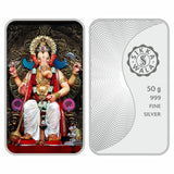 Sikkawala BIS Hallmarked Ganpati Lal Bagh ka Raja 999 Silver Coin 50 gm - SKBCLBR-50