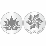 Sikkawala BIS Hallmarked Lotus 999 Silver Coin 100 gm - SKRLPCP-100