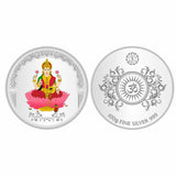 Sikkawala BIS Hallmarked Laxmi Color 999 Silver Coin 100 gm - SKRCLXCP-100