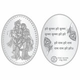 Sikkawala BIS Hallmarked Radha Krishna 999 Silver Coin 10 gm- SKORK-10
