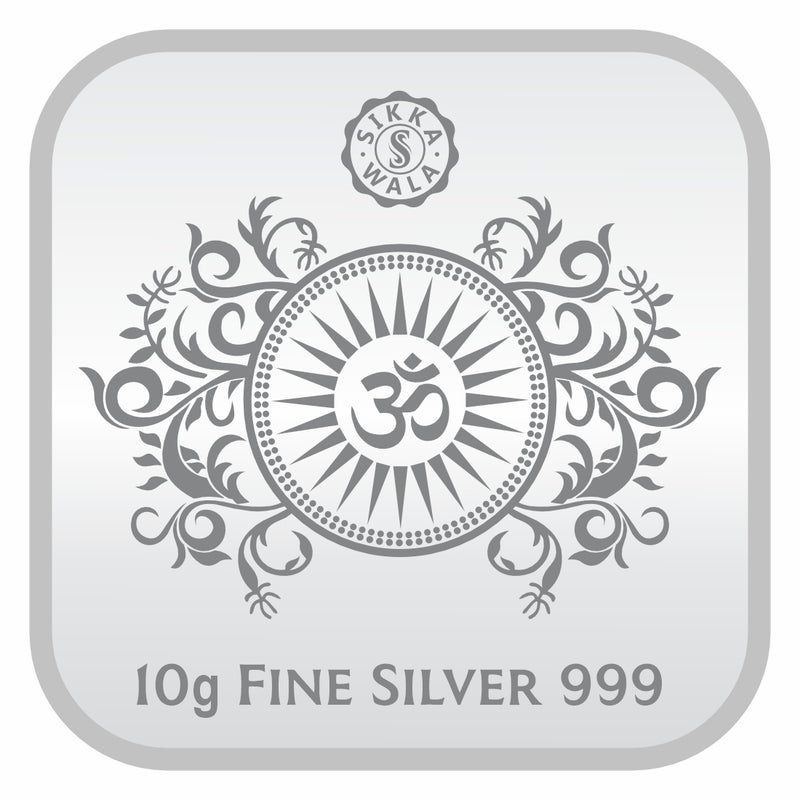 Sikkawala BIS Hallmarked Laxmi Ganesh 999 Silver Coin 10 gm- SKSLG-10