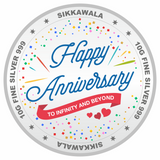 Sikkawala BIS Hallmarked  Anniversary 999 Silver Coin 10 gm - SKAVCP-10