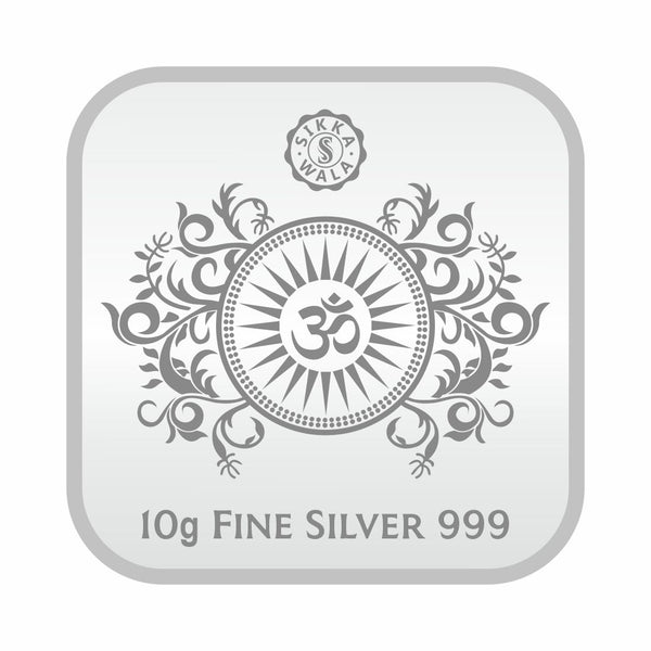 Sikkawala BIS Hallmarked Ganesh Color 999 Silver Coin 10 gm - SKSCGACC-10