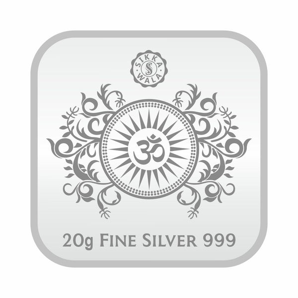 Sikkawala BIS Hallmarked Laxmi Ganesh Color 999 Silver Coin 20 gm - SKSCLGCC-20