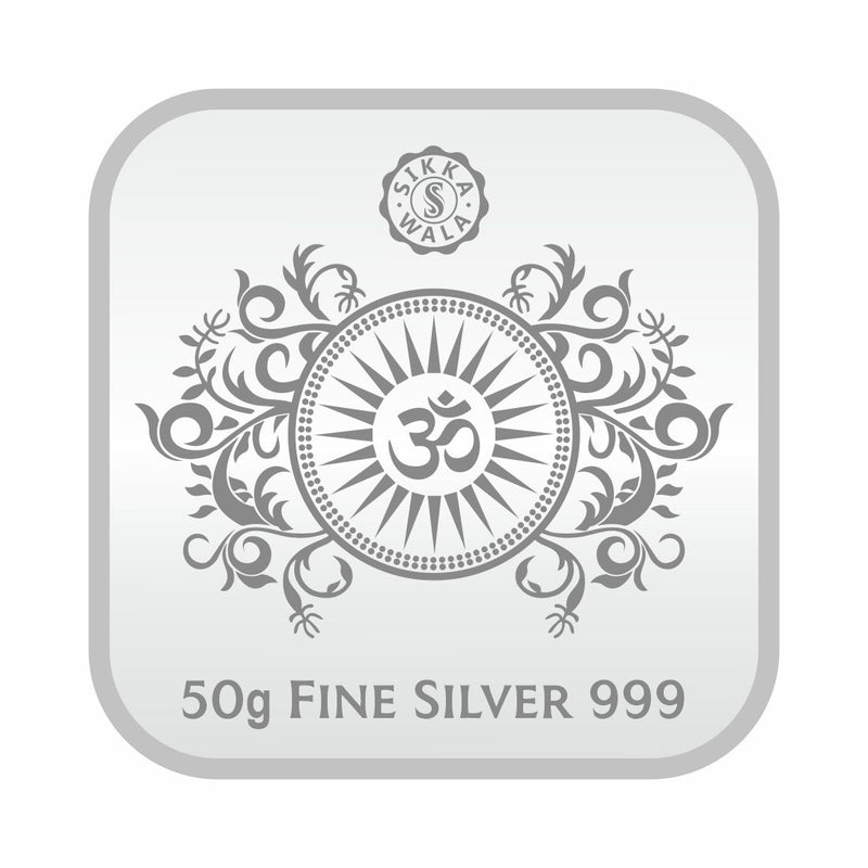 Sikkawala BIS Hallmarked Ganesh Color 999 Silver Coin 50 gm - SKSCGACC-50