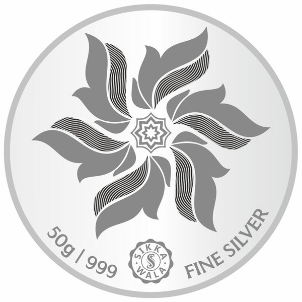 Sikkawala BIS Hallmarked Janmashatmi Color 999 Silver Coin 50 gm - SKJCRCP-50