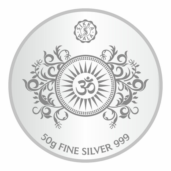 Sikkawala BIS Hallmarked Khatu Shyam Color 999 Silver Coin 50 gm - SKRCSYCP-50