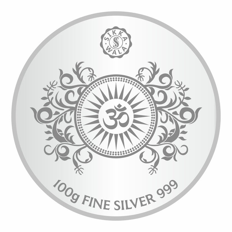 Sikkawala BIS Hallmarked Khatu Shyam Color 999 Silver Coin 100 gm - SKRCSYCP-100