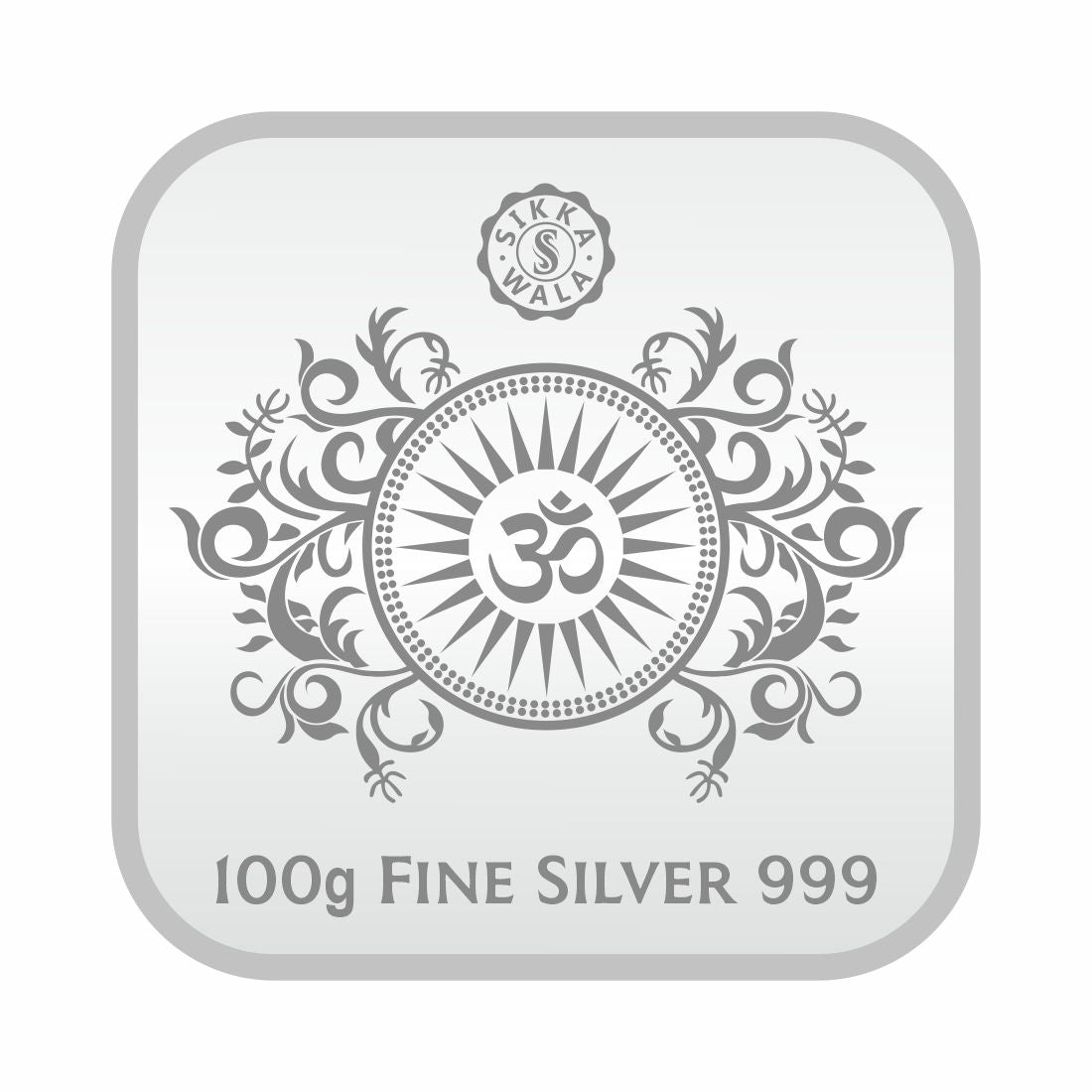 Sikkawala BIS Hallmarked Ganesh Color 999 Silver Coin 100 gm - SKSCGACC-100