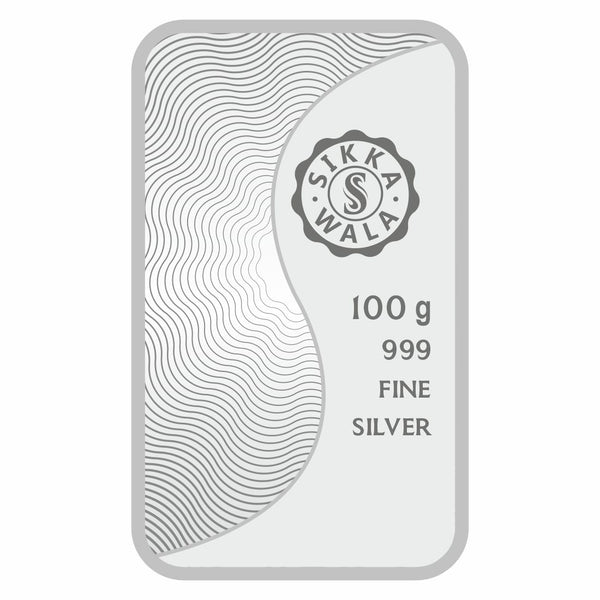 Sikkawala BIS Hallmarked Lotus 999 Silver Coin 100 gm - SKNBL-100