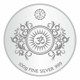 Sikkawala BIS Hallmarked Bhagwan Shiv Color 999 Silver Coin 100 gm - SKRCBSCP-100