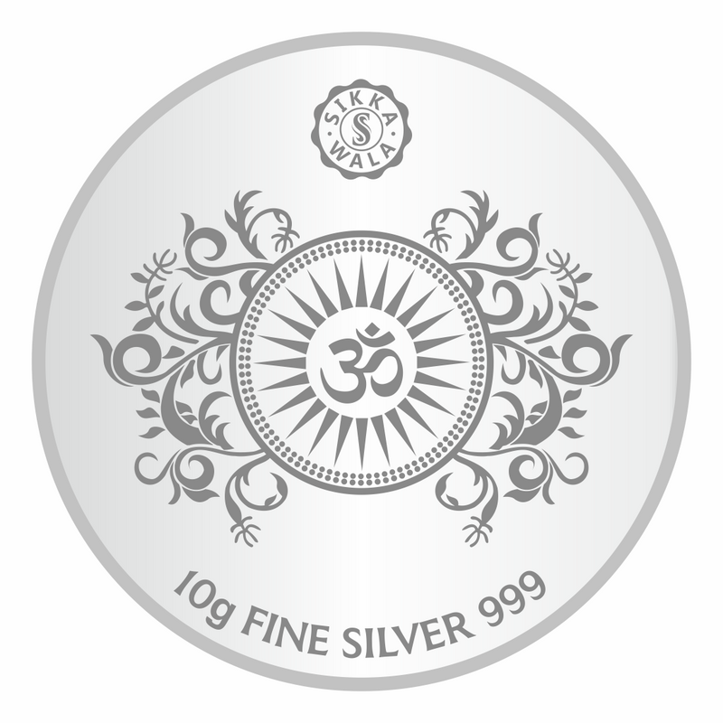 Sikkawala BIS Hallmarked Radha Krishna Color 999 Silver Coin 10 gm - SKRCRKCP-10