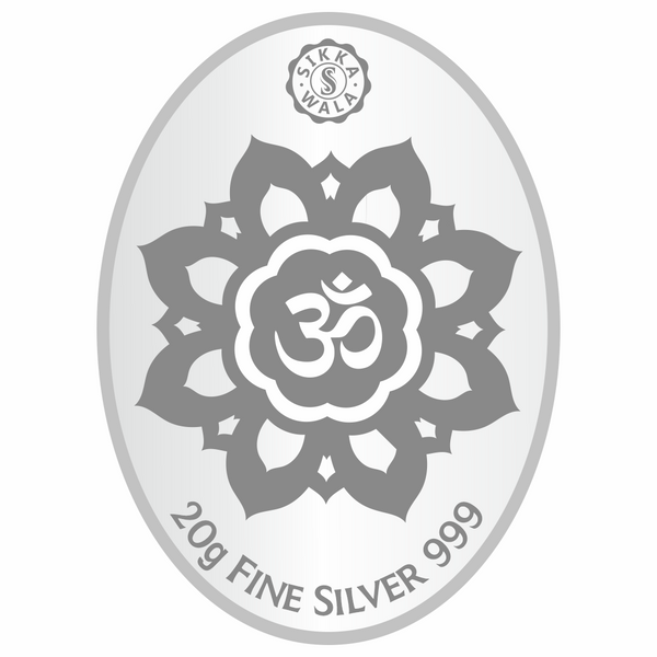 Sikkawala BIS Hallmarked Ganesh Color 999 Silver Coin 20 gm - SKOCGACC-20