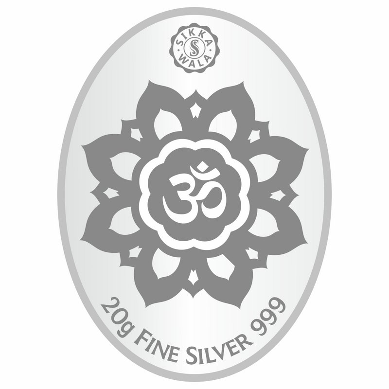 Sikkawala BIS Hallmarked Laxmi ji Color 999 Silver Coin 20 gm - SKOCLXCC-20