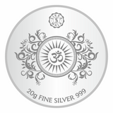 Sikkawala BIS Hallmarked Ganesh Color 999 Silver Coin 50 gm - SKRCGACP-50