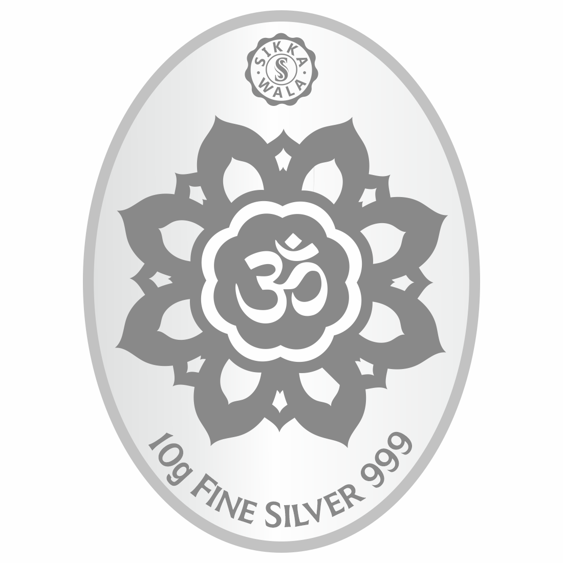 Sikkawala BIS Hallmarked Ganesh Color 999 Silver Coin 10 gm - SKOCGACC-10