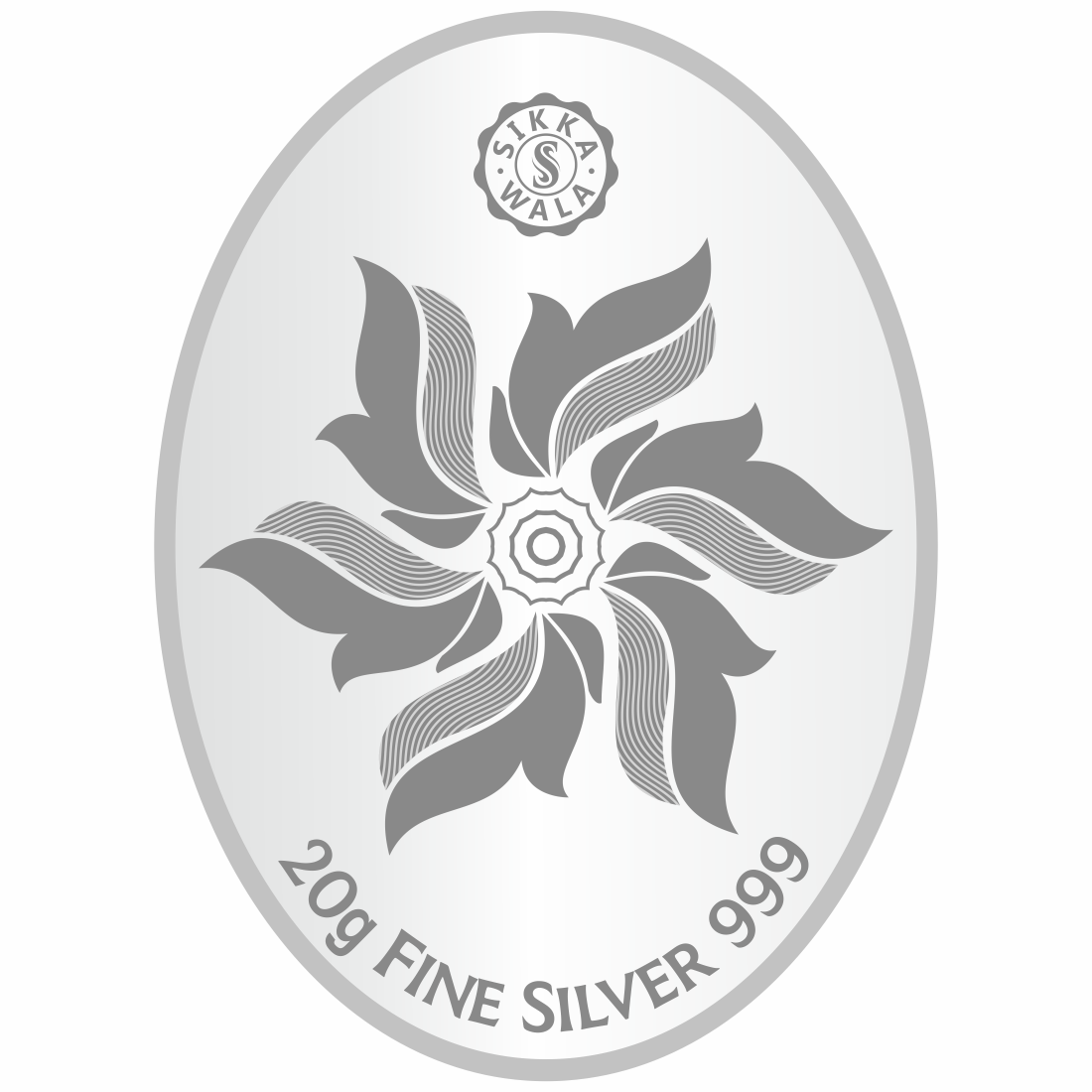 Sikkawala BIS Hallmarked Lotus 999 Silver Coin 20 gm - SKOLPCC-20