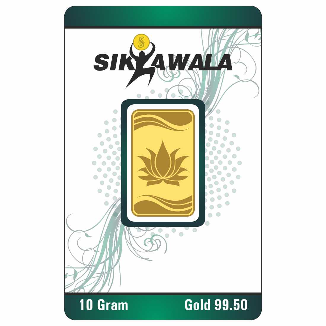 Sikkawala Lotus  24 kt 99.5 Gold Coin 10 gm-SK10GB