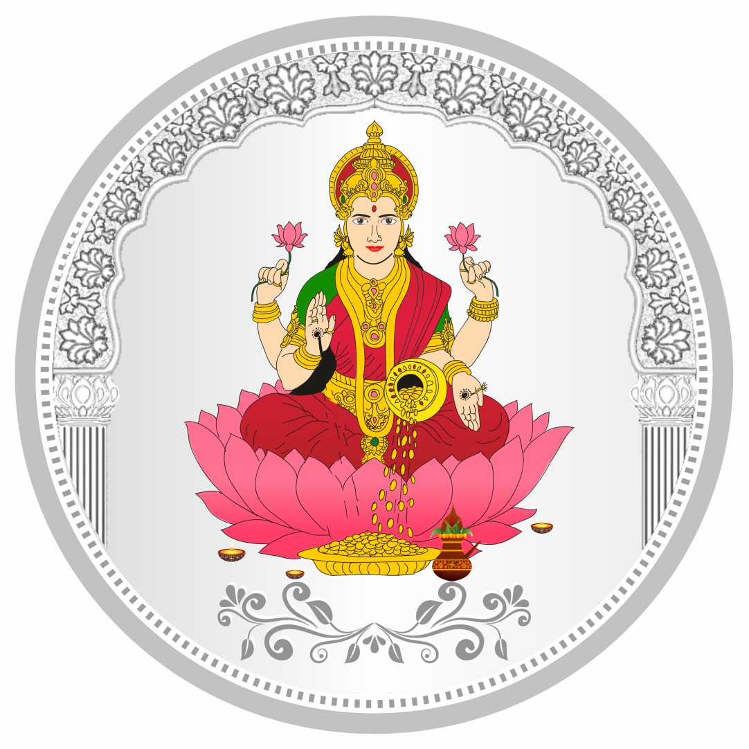 Sikkawala BIS Hallmarked Laxmi Color 999 Silver Coin 20 gm - SKRCLXCP-20