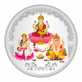 Sikkawala BIS Hallmarked Laxmi Ganesh & Saraswati Color 999 Silver Coin 100 gm - SKRCLGSCP-100